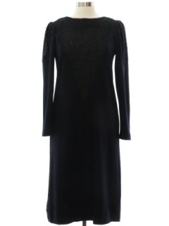1970's Womens Knit Cocktail Dress