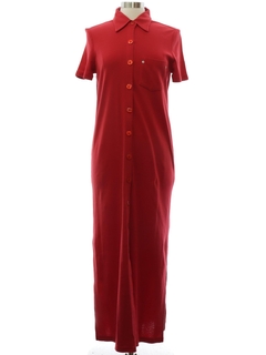 1980's Womens Preppy Maxi Dress