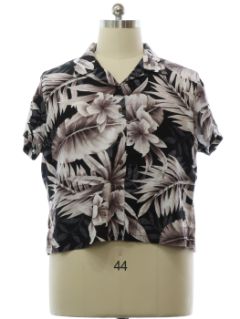 1990's Womens Rayon Hawaiian Shirt
