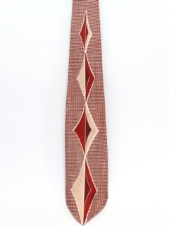 1940's Mens Abstract Geometric Wide Swing Necktie