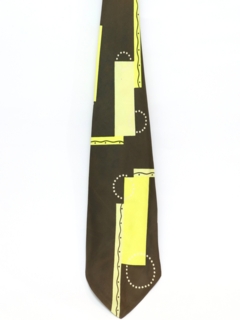 1940's Mens Abstract Geometric Wide Swing Necktie