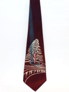 1940's Mens Handpainted Wide Swing Necktie