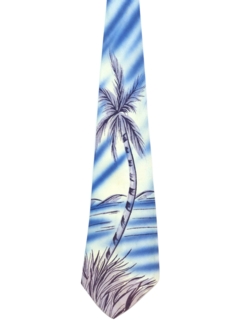 1940's Mens Handpainted Wide Swing Necktie