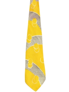 1940's Mens Wide Abstract Geometric Swing Necktie