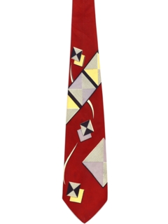 1950's Mens Abstract Geometric Swing Necktie