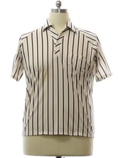 1970's Mens Resort Wear Style Print Disco Shirt