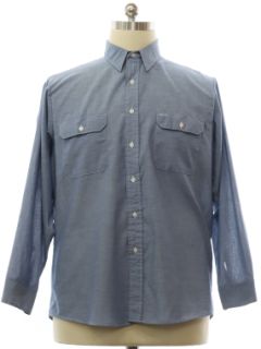 1980's Mens Chambray Work Shirt