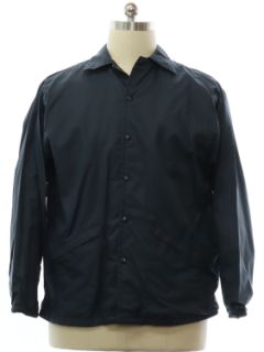 1980's Mens Hilton Dark Blue Windbreaker Snap Jacket