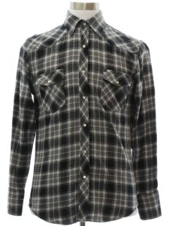 1980's Mens Wrangler Flannel Western Shirt