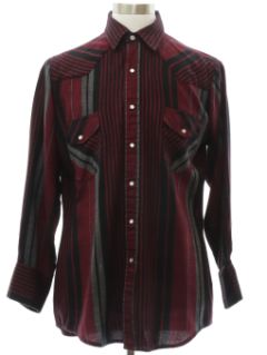 1980's Mens Flannel Western Shirt