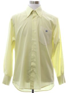 1960's Mens MM Monogrammed Mod Preppy Shirt