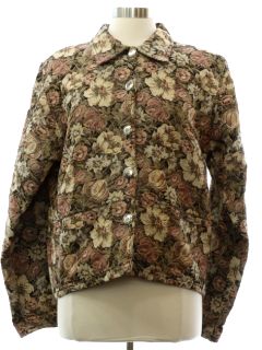 1980's Womens Tapestry Cloth Jacket