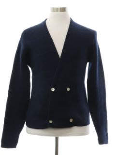1960's Mens Mod Double Breasted Jantzen Cardigan Sweater