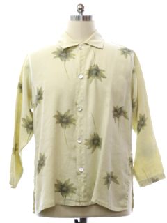 1990's Mens Cotton Linen Hippie Shirt
