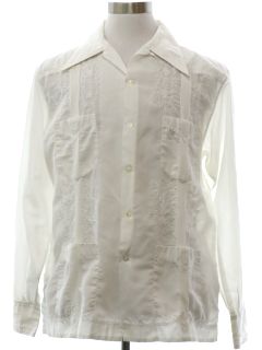 1970's Mens Guayabera Shirt