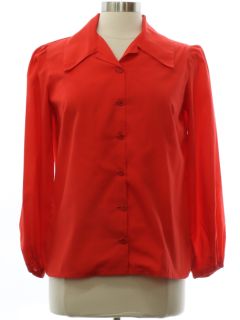 1970's Womens Poet Style Secretary Shirt