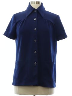 1970's Womens Brady Bunch Or Waitress Style Shirt