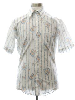 1970's Mens Print Disco Shirt