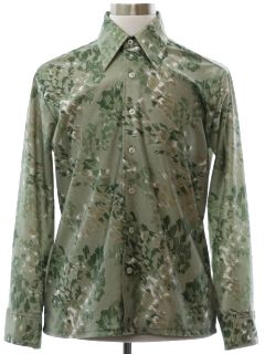 1970's Mens Kings Road Print Disco Shirt