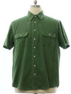 1980's Mens Cotton Linen Sport Shirt