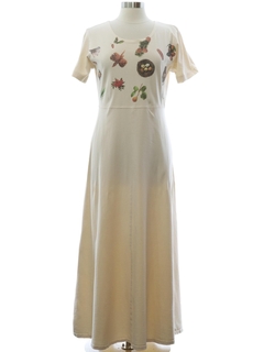 1990's Womens Jersey Knit Maxi Dress