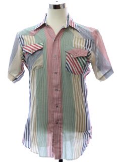 1980's Mens Ranch and Town Western Shirt