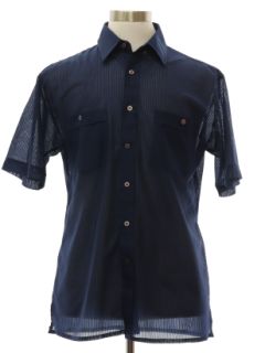 1980's Mens Sheer Sport Shirt