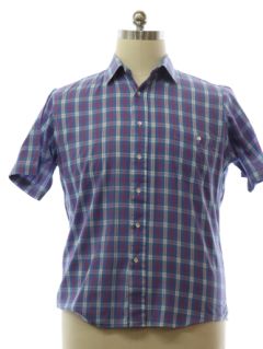 1980's Mens Plaid Towncraft Shirt