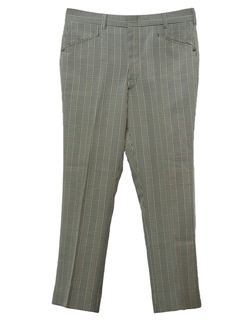 1970's Mens Plaid Leisure Pants