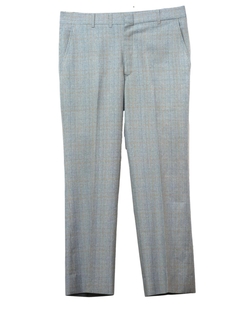 1970's Mens Plaid Disco Slacks Pants