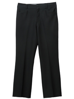 1970's Mens Black Flared Leisure Pants