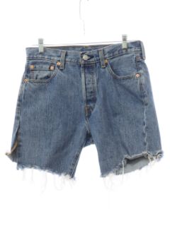 1990's Mens Levis 501 Denim Jeans Cut Off Shorts