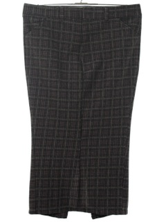 1970's Womens Plaid Leisure Pants Maxi Skirt