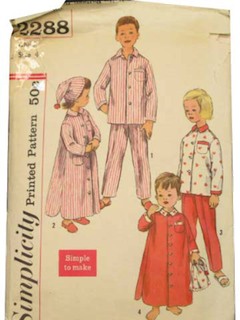 1960's Unisex/Childs Pattern