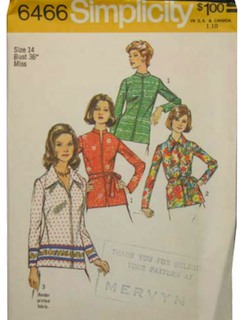 1970's Womens Pattern