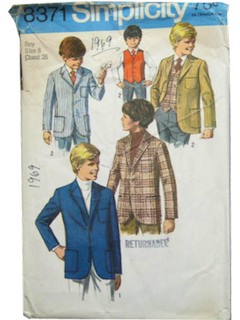 1960's Mens/Boys Pattern