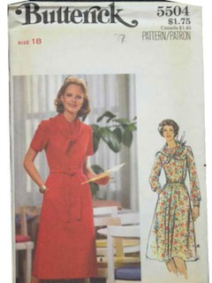 1970's Womens Dress Pattern