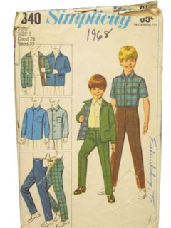 1960's Mens/Boys Pattern