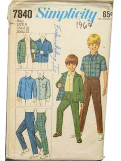 1960's Mens/Boys Pattern