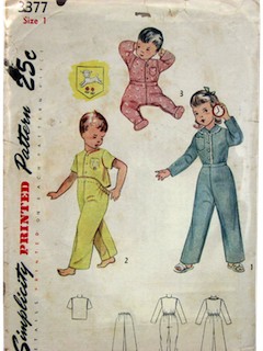 1950's Unisex/Child Pattern