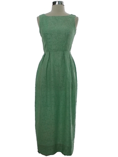 1960's Womens Mod Rayon Blend Maxi Dress