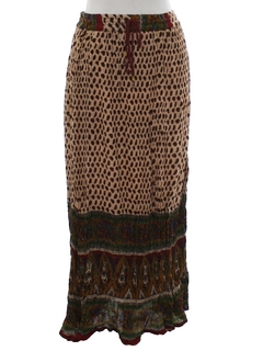 1970's Womens Broomstick Hippie Skirt