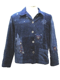1980's Womens Country Kitsch Ugly Christmas Jacket to wear over your Ugly Christmas Sweater