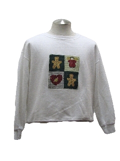 1980's Womens Country Kitsch Ugly Christmas Sweatshirt