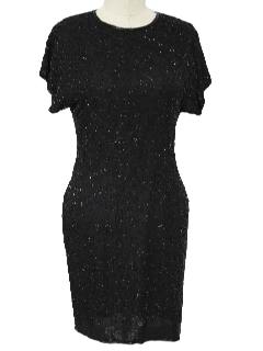 1980's Womens Timeless Little Black Cocktail Dress