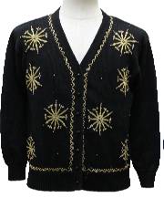 1980's Womens Totally 80s Style Ugly Christmas Cocktail Sweater