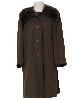 1950's Womens Wool Coat Jacket