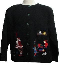 1980's Womens Ugly Christmas Sweater Style Sweatshirt