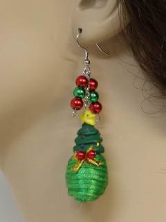 1990's Womens Accessories - Christmas Tree Jewelry Earrings