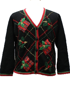1980's Womens Ugly Christmas Cardigan Sweater